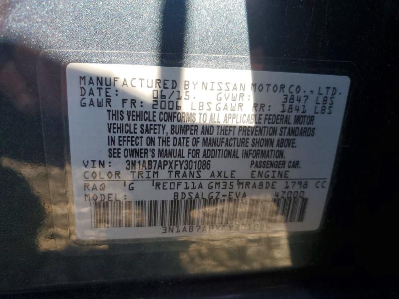 Aukcja sprzedaży 2015 Nissan Sentra, vin: 3N1AB7APXFY301086, numer aukcji: 65216866