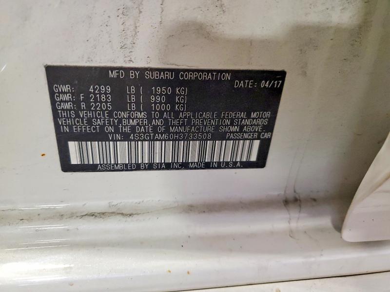 64232806 :رقم المزاد ، 4S3GTAM60H3733508 vin ، 2017 Subaru Impreza مزاد بيع