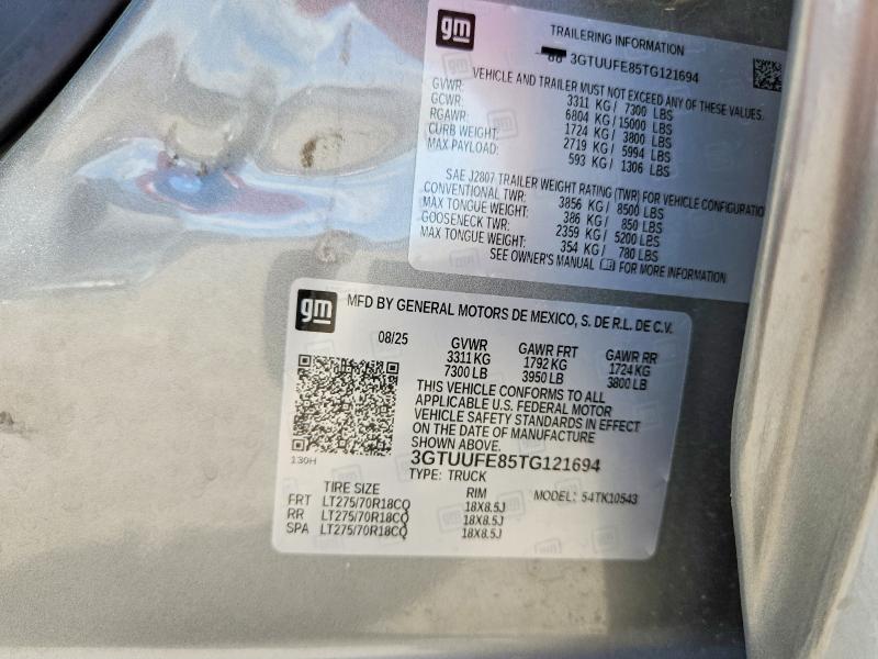 66294836 :رقم المزاد ، 3GTUUFE85TG121694 vin ، 2026 Gmc Sierra مزاد بيع
