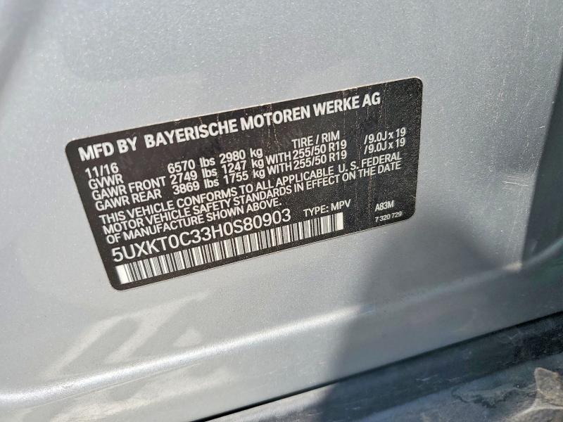 Продаж на аукціоні авто 2017 Bmw X5, vin: 5UXKT0C33H0S80903, номер лоту: 65398906