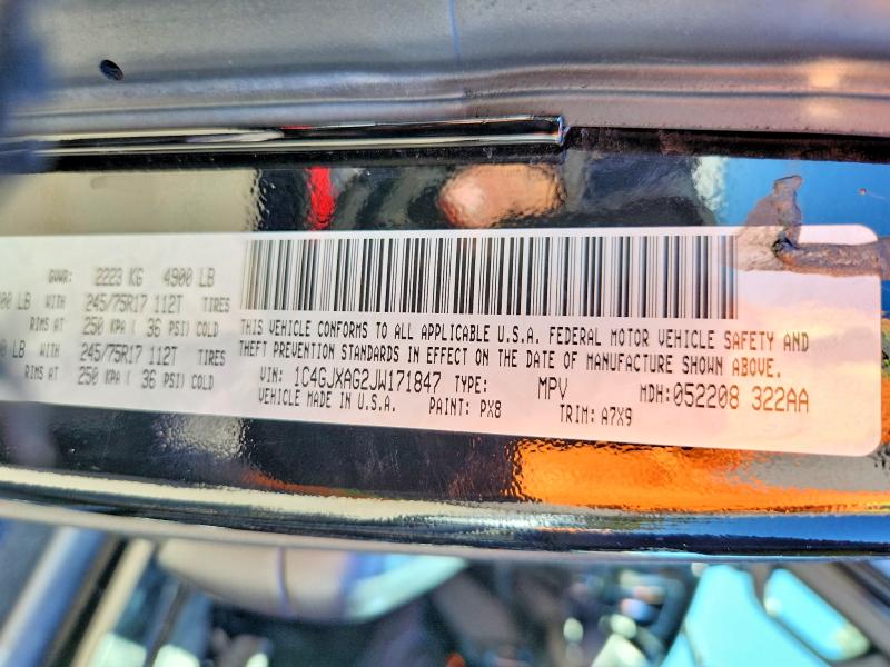 Продаж на аукціоні авто 2018 Jeep Wrangler, vin: 1C4GJXAG2JW171847, номер лоту: 65888636