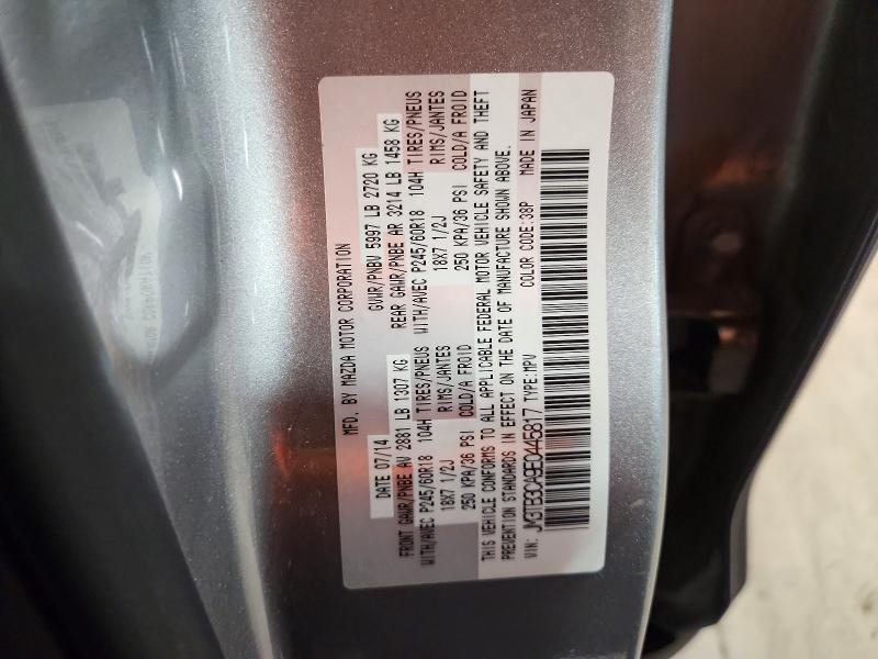 Aukcja sprzedaży 2014 Mazda Cx-9, vin: JM3TB3CA9E0445817, numer aukcji: 64009356