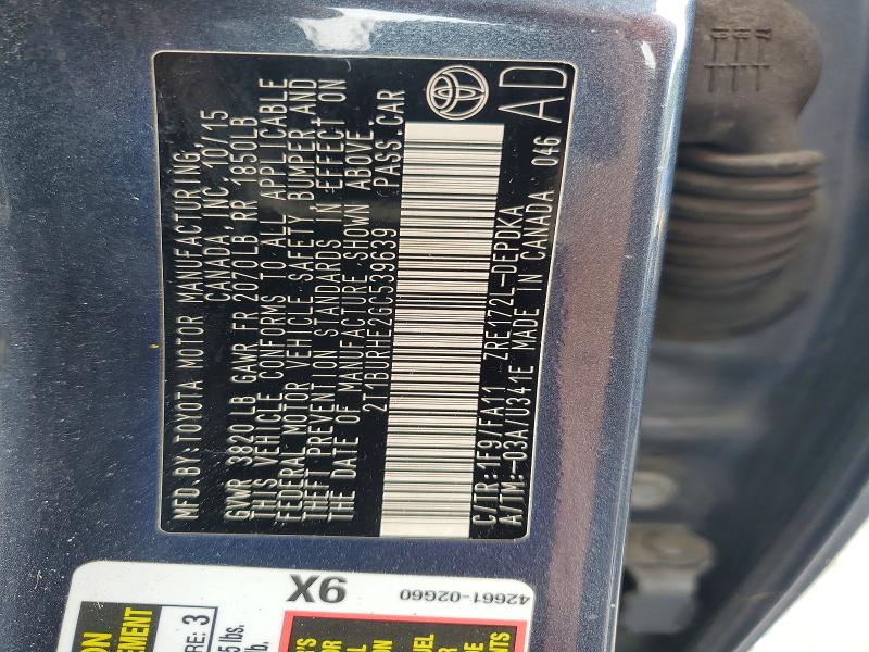 Продажа на аукционе авто 2016 Toyota Corolla, vin: 2T1BURHE2GC539639, номер лота: 64844796