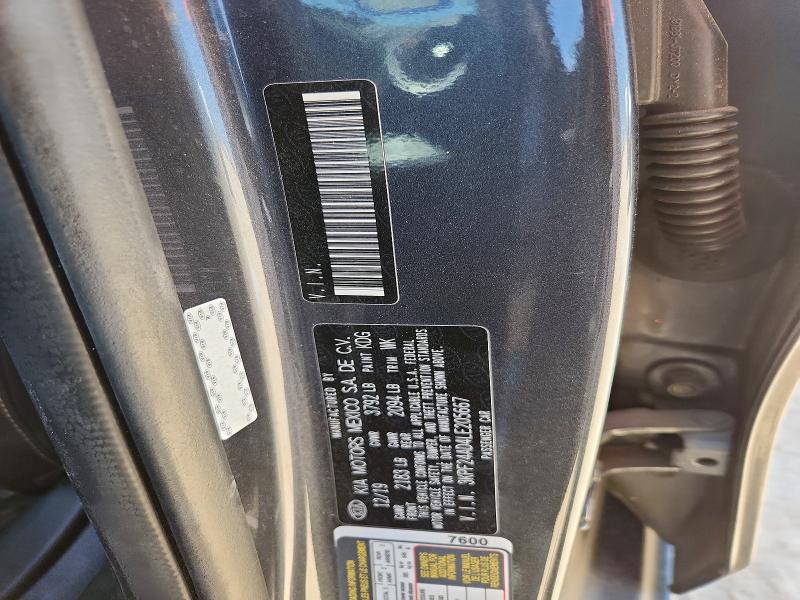 65501746 :رقم المزاد ، 3KPF24AD4LE205667 vin ، 2020 Kia Forte مزاد بيع