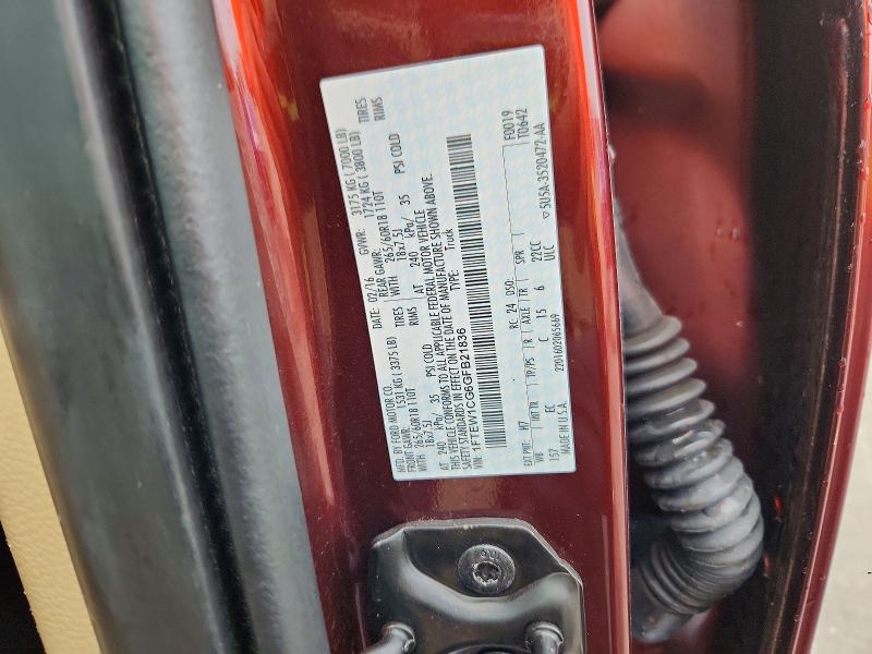 Aukcja sprzedaży 2016 Ford F150, vin: 1FTEW1CG6GFB21836, numer aukcji: 63662546