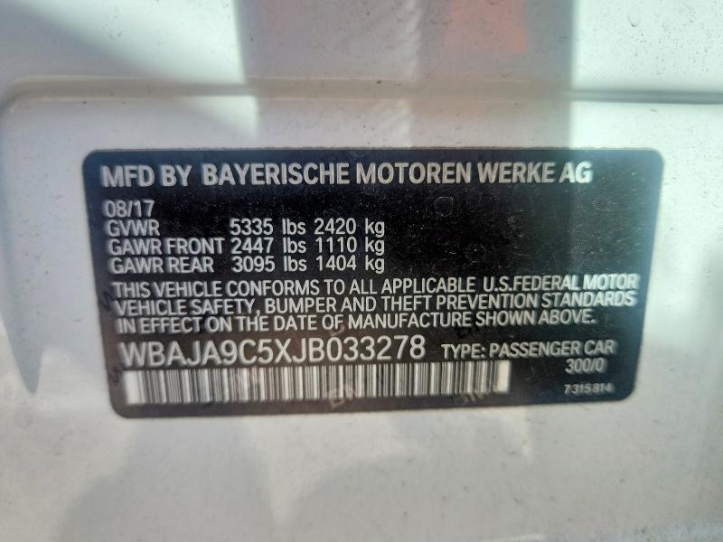Продажа на аукционе авто 2018 Bmw 530e, vin: WBAJA9C5XJB033278, номер лота: 66282026