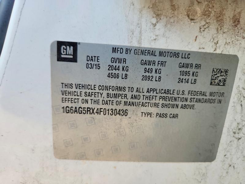 Продаж на аукціоні авто 2015 Cadillac Ats, vin: 1G6AG5RX4F0130436, номер лоту: 64759816