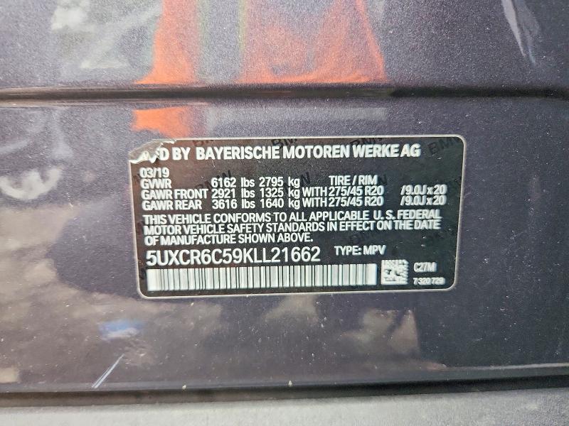 Продаж на аукціоні авто 2019 Bmw X5, vin: 5UXCR6C59KLL21662, номер лоту: 66081136