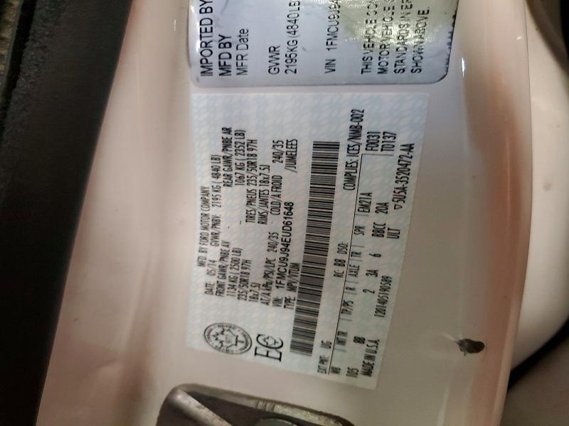 Aukcja sprzedaży 2014 Ford Escape, vin: 1FMCU9J94EUD61648, numer aukcji: 63967026