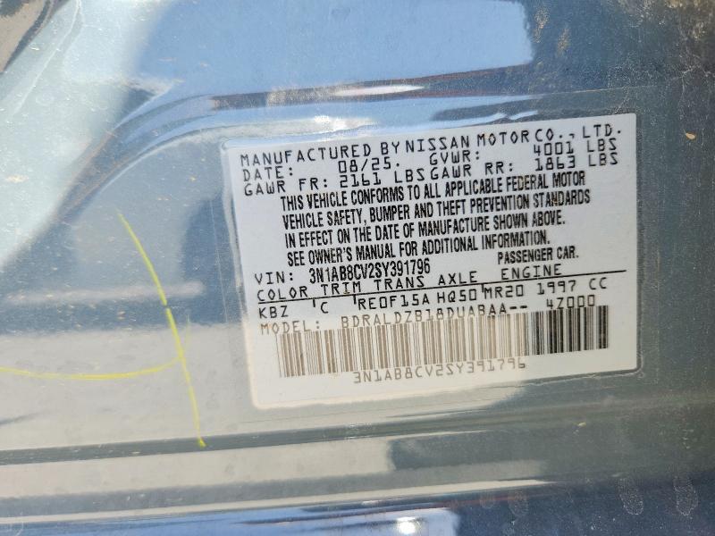 Aukcja sprzedaży 2025 Nissan Sentra, vin: 3N1AB8CV2SY391796, numer aukcji: 65273256