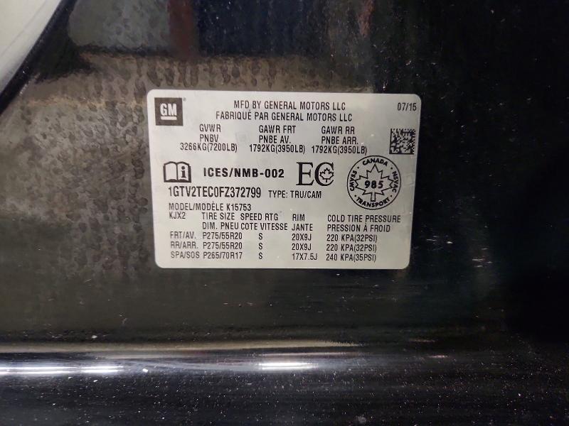 Продажа на аукционе авто 2015 Gmc Sierra, vin: 1GTV2TEC0FZ372799, номер лота: 64319446