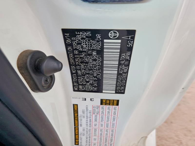2015 Scion Tc მანქანა იყიდება აუქციონზე, vin: JTKJF5C77F3092071, აუქციონის ნომერი: 63010306