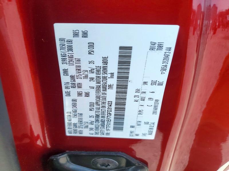 Aukcja sprzedaży 2016 Ford F150, vin: 1FTFX1EF7GFD31433, numer aukcji: 63389656