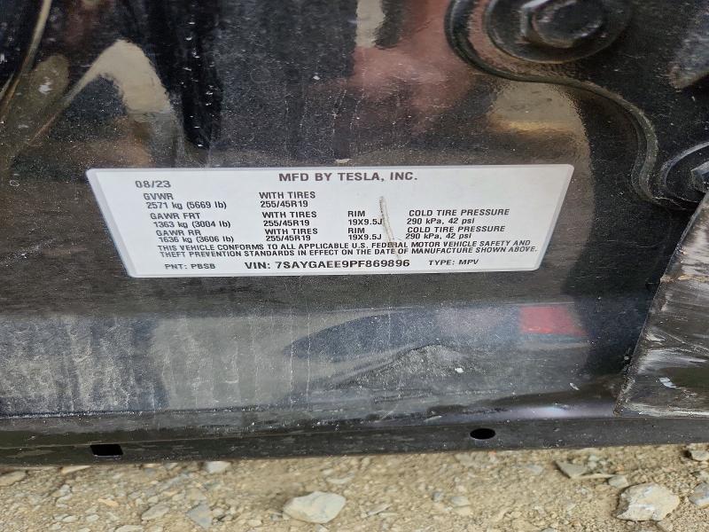 Продажа на аукционе авто 2023 Tesla Model Y, vin: 7SAYGAEE9PF869896, номер лота: 65849826