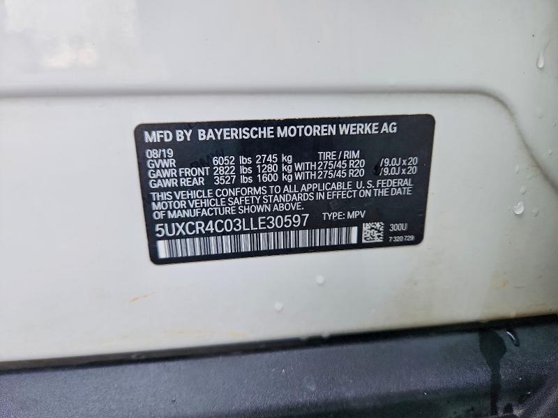 Продаж на аукціоні авто 2020 Bmw X5, vin: 5UXCR4C03LLE30597, номер лоту: 65606626