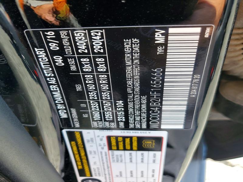 Продажа на аукционе авто 2017 Mercedes-benz Glc, vin: WDC0G4JB2HF165666, номер лота: 64559466