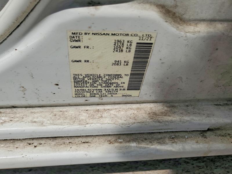 Aukcja sprzedaży 2022 Nissan Altima, vin: 1N4BL4CV4NN305838, numer aukcji: 64487256