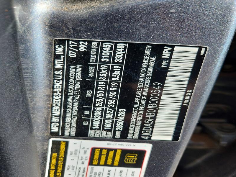 63513146 :رقم المزاد ، 4JGDA5HB0JB000549 vin ، 2018 Mercedes-benz Gle مزاد بيع
