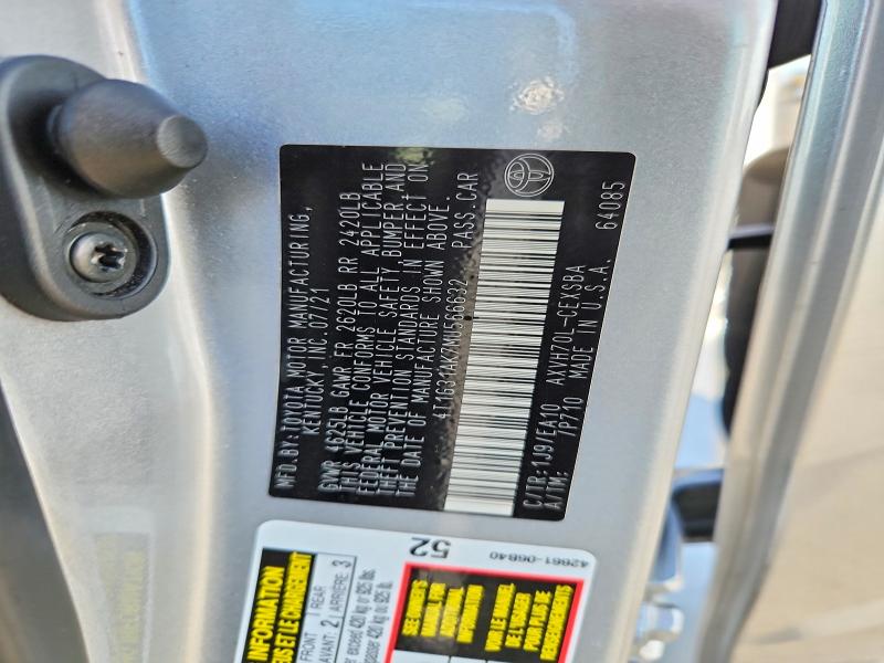 Продажа на аукционе авто 2021 Toyota Camry, vin: 4T1G31AK7MU566632, номер лота: 64085676