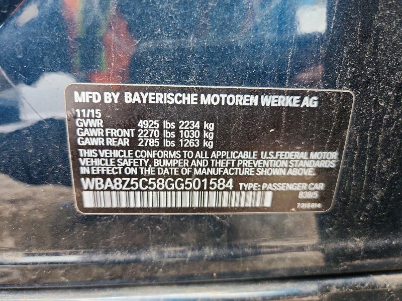 63481236 :رقم المزاد ، WBA8Z5C58GG501584 vin ، 2016 Bmw 328 مزاد بيع