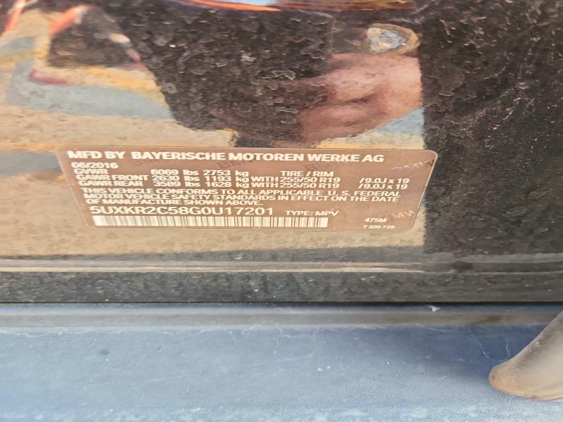 64643816 :رقم المزاد ، 5UXKR2C58G0U17201 vin ، 2016 Bmw X5 مزاد بيع