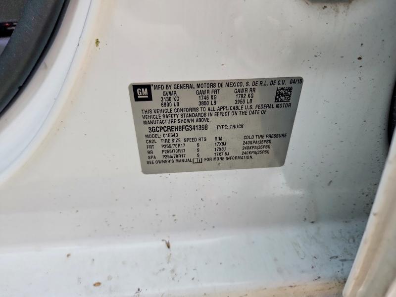 2015 Chevrolet Silverado მანქანა იყიდება აუქციონზე, vin: 3GCPCREH8FG341398, აუქციონის ნომერი: 63034636