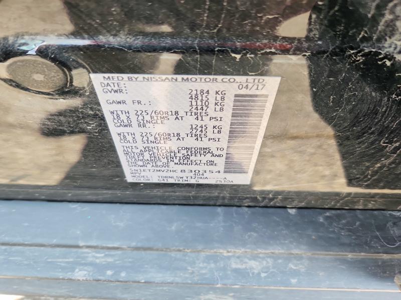 65146286 :رقم المزاد ، 5N1ET2MV2HC830354 vin ، 2017 Nissan Rogue Hybrid مزاد بيع