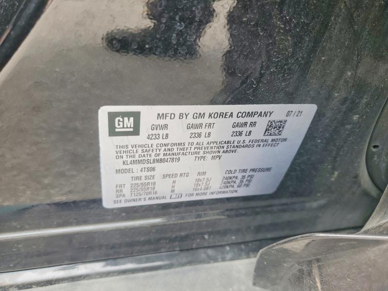 63877156 :رقم المزاد ، KL4MMDSL8NB047819 vin ، 2022 Buick Encore Gx مزاد بيع