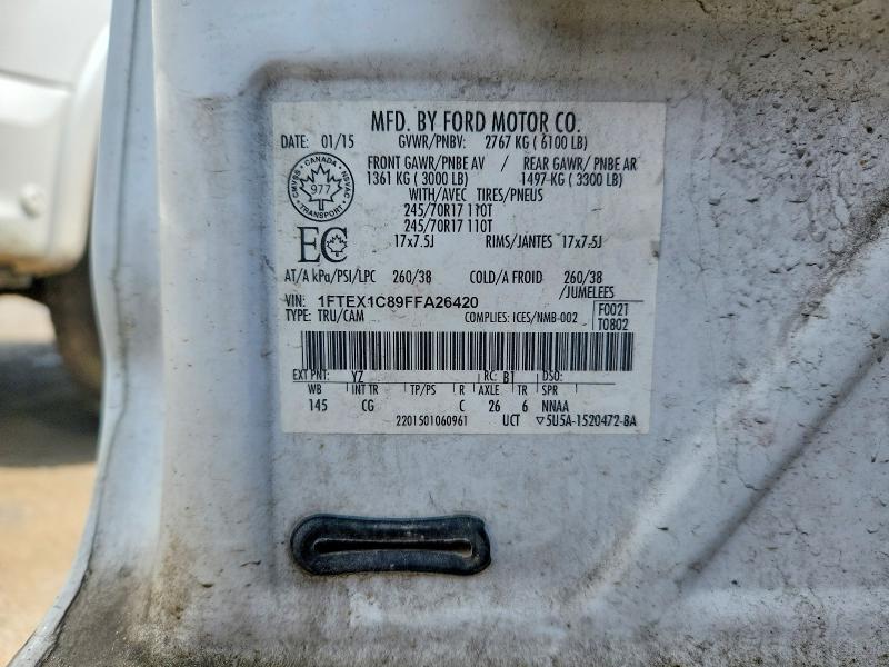 Aukcja sprzedaży 2015 Ford F150, vin: 1FTEX1C89FFA26420, numer aukcji: 64285336