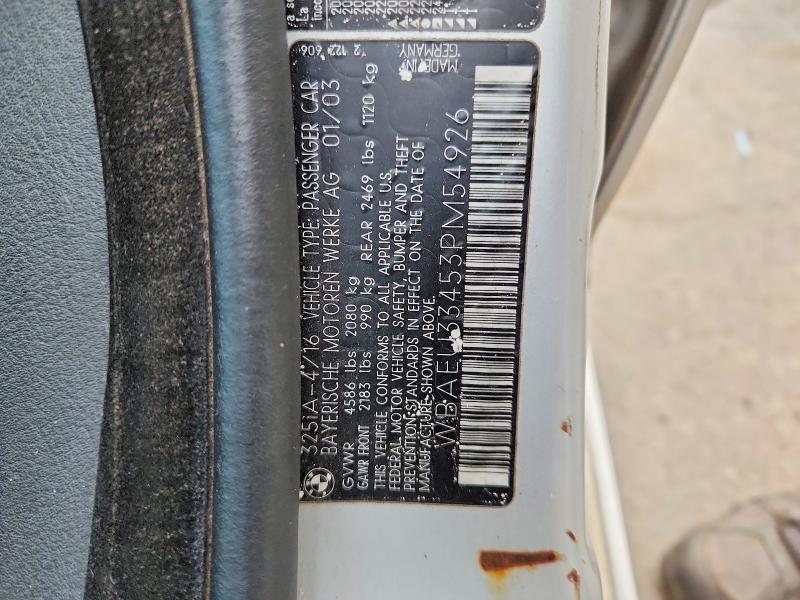 66112286 :رقم المزاد ، WBAEU33453PM54926 vin ، 2003 Bmw 325 مزاد بيع