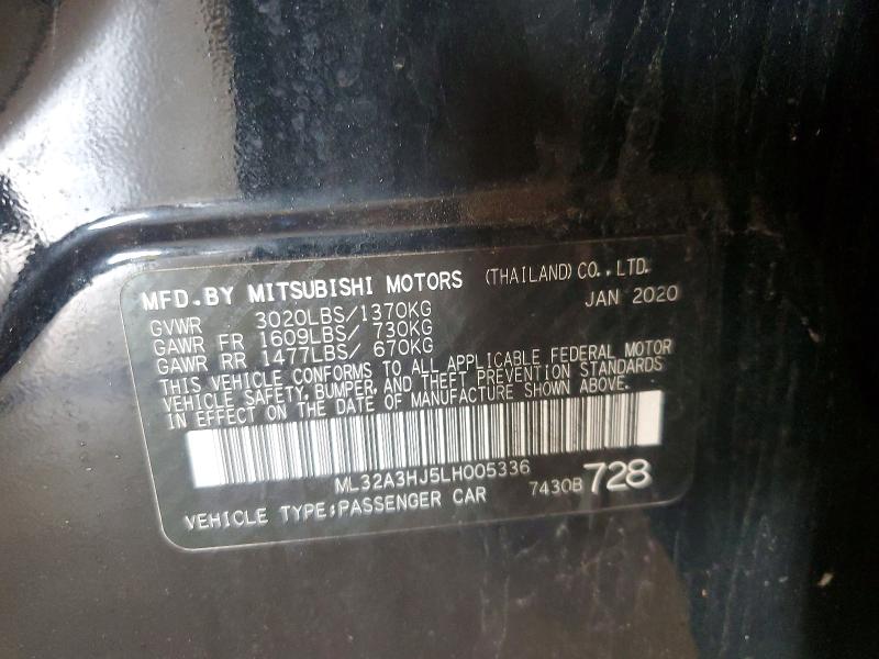 Aukcja sprzedaży 2020 Mitsubishi Mirage, vin: ML32A3HJ5LH005336, numer aukcji: 65949496