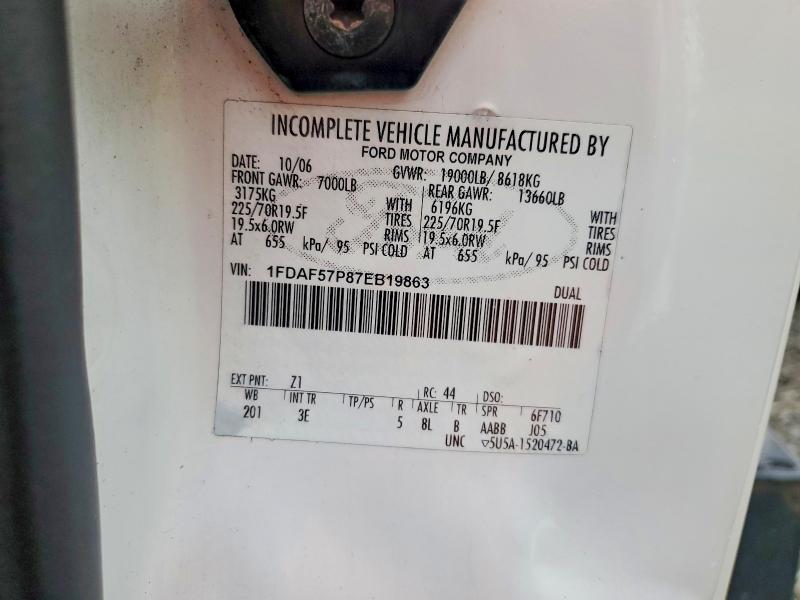 Продажа на аукционе авто 2007 Ford F550, vin: 1FDAF57P87EB19863, номер лота: 61309066
