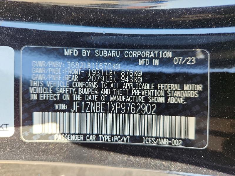 63732566 :رقم المزاد ، JF1ZNBE1XP9762902 vin ، 2023 Toyota Gr 86 مزاد بيع