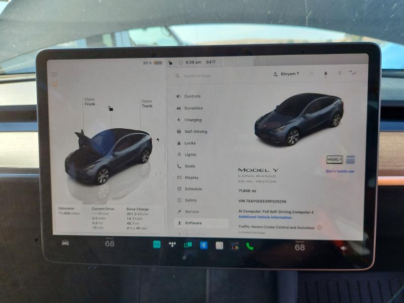 Продажа на аукционе авто 2024 Tesla Model Y, vin: 7SAYGDEEXRF025256, номер лота: 63736646