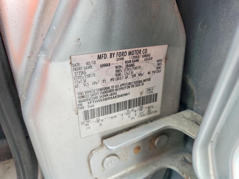 65446426 :رقم المزاد ، 1FTWW3BR5AEB40961 vin ، 2010 Ford F350 مزاد بيع