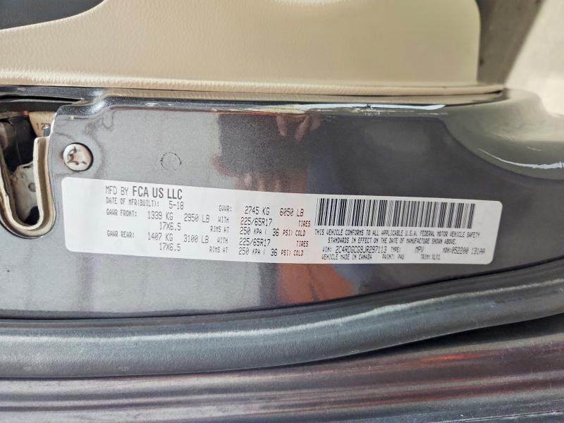 2018 Dodge Grand Caravan მანქანა იყიდება აუქციონზე, vin: 2C4RDGCG9JR297113, აუქციონის ნომერი: 66104056