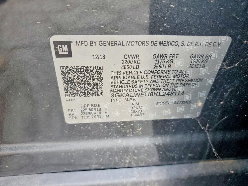 Aukcja sprzedaży 2019 Gmc Terrain, vin: 3GKALWEU8KL248114, numer aukcji: 66583486