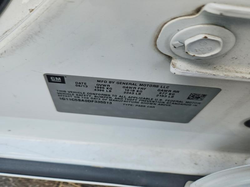 63494526 :رقم المزاد ، 1G11C5SA0DF335513 vin ، 2013 Chevrolet Malibu مزاد بيع
