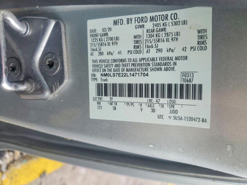 64249286 :رقم المزاد ، NM0LS7E22L1471704 vin ، 2020 Ford Transit Connect مزاد بيع