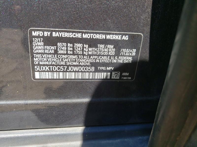 Aukcja sprzedaży 2018 Bmw X5, vin: 5UXKT0C57J0W00358, numer aukcji: 64688696