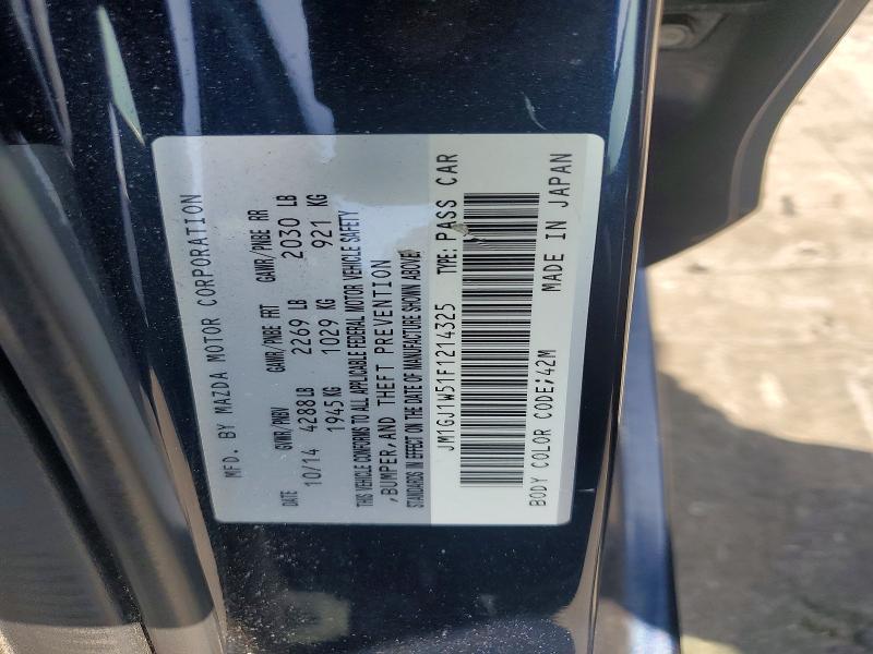 Продажа на аукционе авто 2015 Mazda 6, vin: JM1GJ1W51F1214325, номер лота: 63872626
