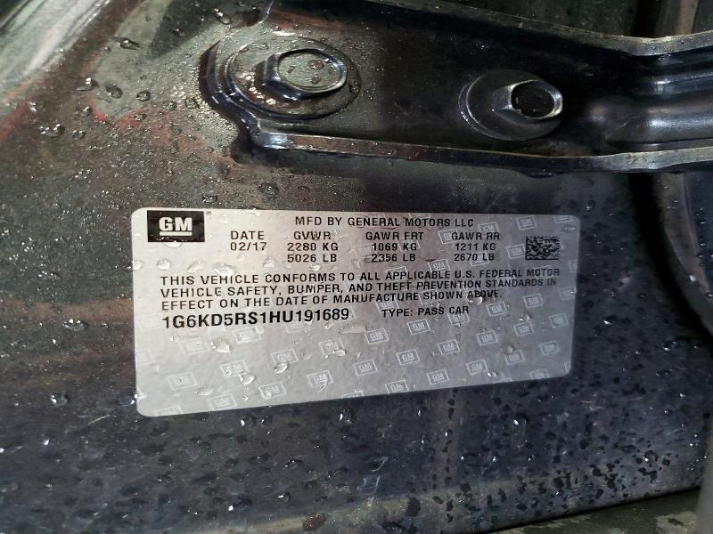 Продажа на аукционе авто 2017 Cadillac Ct6, vin: 1G6KD5RS1HU191689, номер лота: 64914136