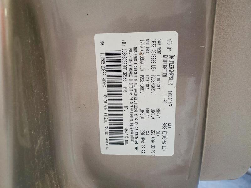 63717836 :رقم المزاد ، 1D8HB58236F132659 vin ، 2006 Dodge Durango مزاد بيع