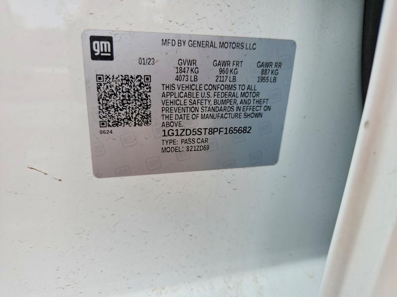 67002986 :رقم المزاد ، 1G1ZD5ST8PF165682 vin ، 2023 Chevrolet Malibu مزاد بيع