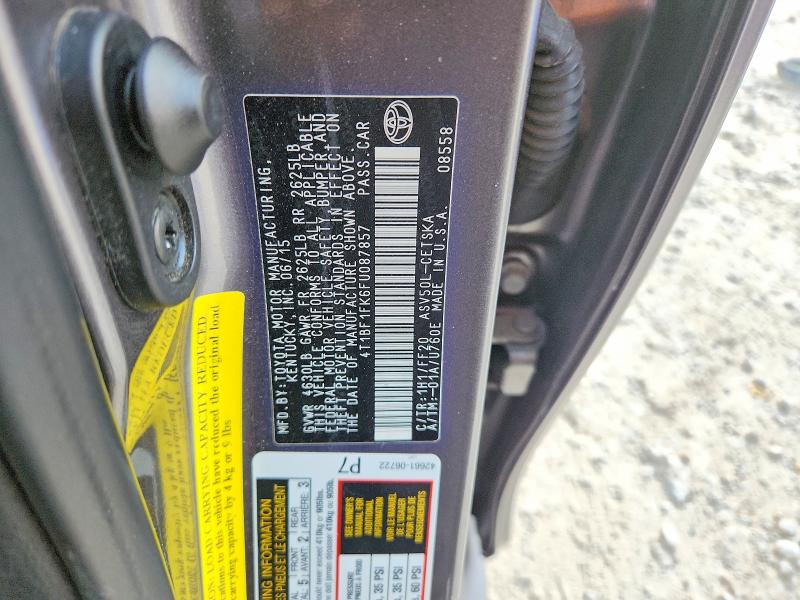 Продаж на аукціоні авто 2015 Toyota Camry, vin: 4T1BF1FK6FU087857, номер лоту: 64091506