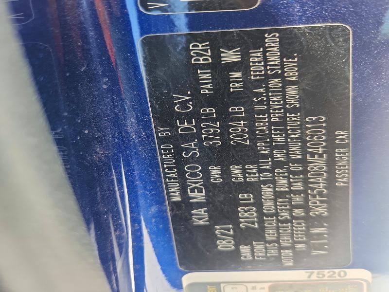Продаж на аукціоні авто 2021 Kia Forte, vin: 3KPF54AD8ME406013, номер лоту: 65833976