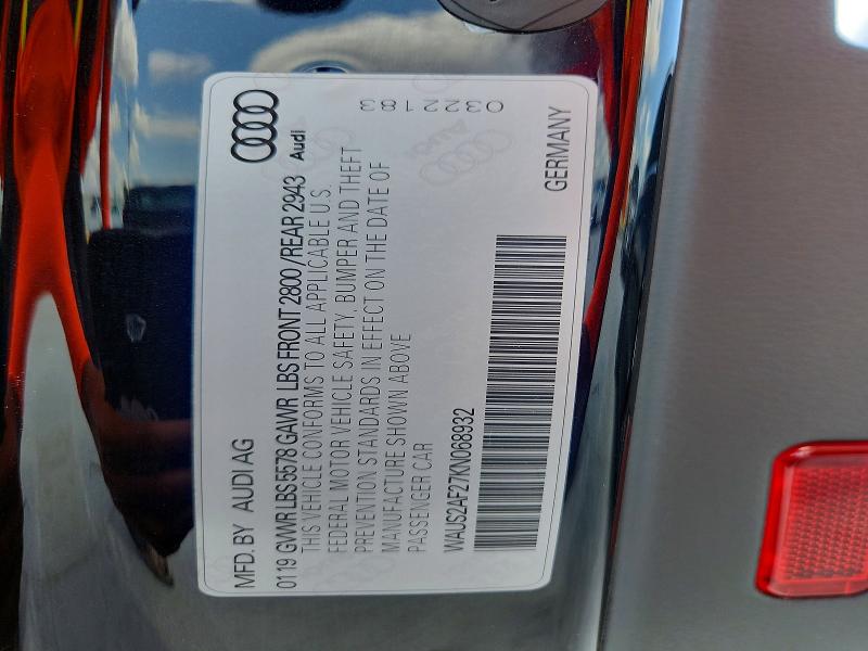 Продажа на аукционе авто 2019 Audi A7, vin: WAUS2AF27KN068932, номер лота: 64152876