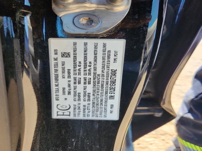 2020 Tesla Model 3 მანქანა იყიდება აუქციონზე, vin: 5YJ3E1EA8LF734042, აუქციონის ნომერი: 63568216