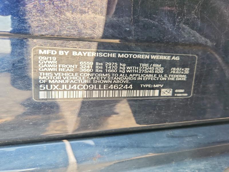 Aukcja sprzedaży 2020 Bmw X5, vin: 5UXJU4C09LLE46244, numer aukcji: 64811076