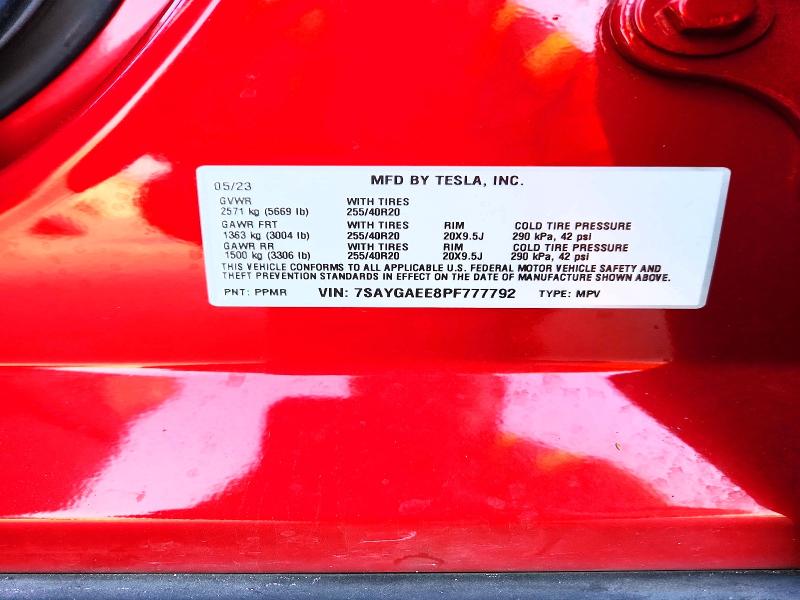 Aukcja sprzedaży 2023 Tesla Model Y, vin: 7SAYGAEE8PF777792, numer aukcji: 65300806